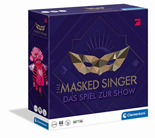 Clementoni 59203 The Masked Singer, das Spiel zur Pro7-Show, Familienspiel für 3-10 Spieler, unterhaltsames Partyspiel, Kartenspiel zur TV-Sendung, ab 12 Jahren